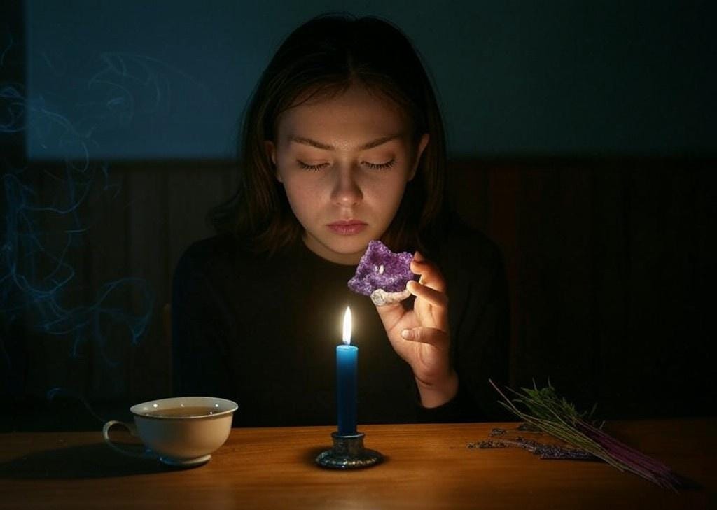 Personalized ritual by candlelight