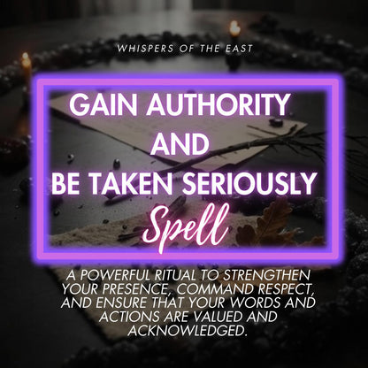 Authority Spell | Confidence & Respect Ritual (PDF Included)