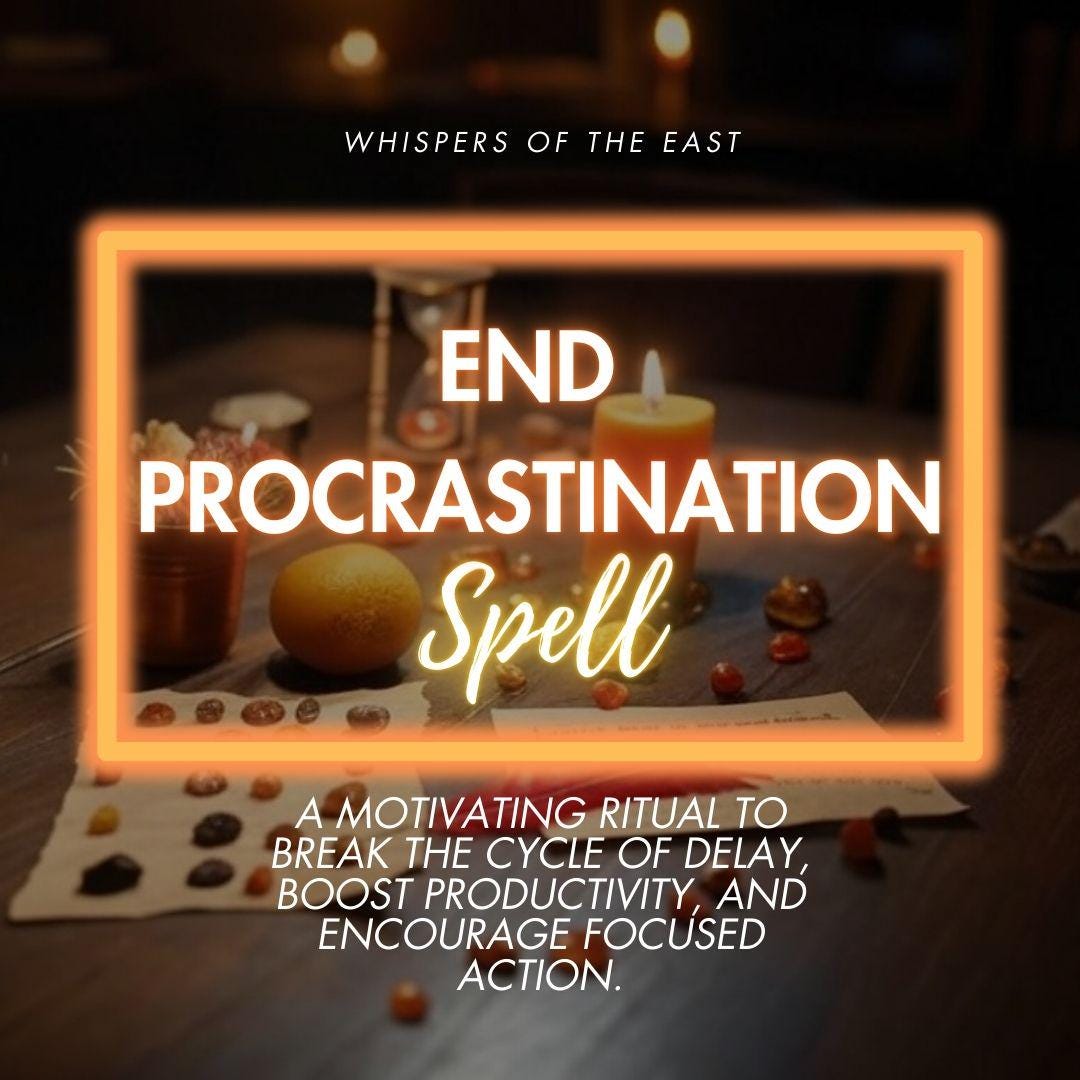 Spell to End Procrastination | Boost Motivation & Focus Instantly | Full Ritual Report + PDF Included
